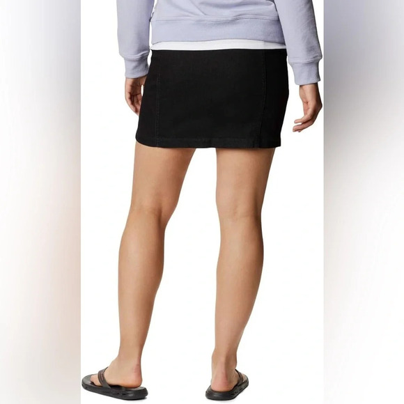 Columbia  Women’s Black Denim Button-Front Skirt - Size 8 - Picture 4 of 12